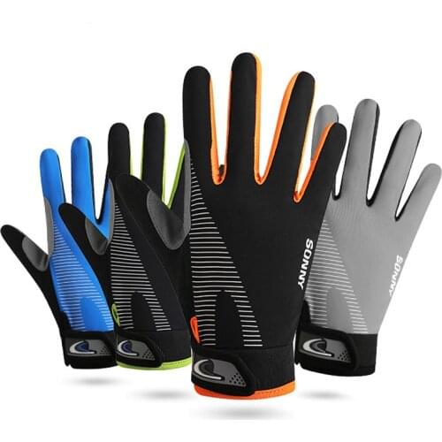 2021 Summer Mens Gloves Unisex Quick-Drying Breathable Cycling Gloves Outdoor Sports Non-Slip Touch Screen Full Finger Glove