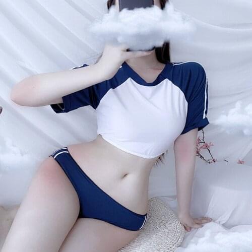 2021 Women Sexy Student Uniform Cosplay Lingerie Japanese Schoolgirl Split Swimsuit Adult Erotic Costume