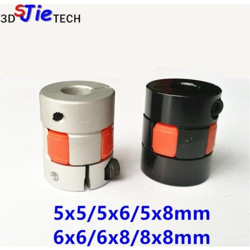 5x5/5x6//5x8/6x6mm and other size Jaw Shaft Coupler for 3D printer /Engraving/CNC machine Flexible Coupling Router Connector
