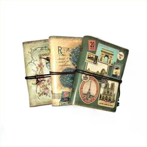 A6 Vintage Stationery PU Leather Notebook Creative Kraft Paper Planner Sketchbook Agenda Diary Notebooks
