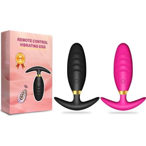 Wearable Anal Butt Plug Remote Control Vibrating Egg Silicone Vibrator with Wireless Anal Massager Sex Toys for Women Man