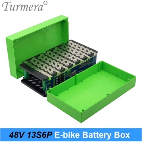 Turmera 13S6P 48V Electric Bike Lithium Battery Case with 20A Balance BMS Including Holder Nickel For E-Soccter Battery 48V Use
