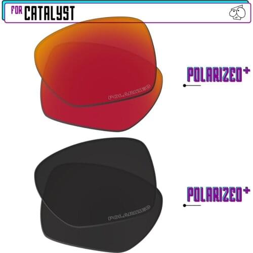 EZReplace Polarized Replacement Lenses for - Oakley Catalyst Sunglasses - BlackPPlus-RedPPlus