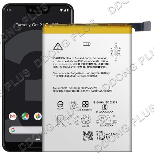 G013C-B Battery For Google Pixel 3 XL Battery G013C Replacement Repair Part