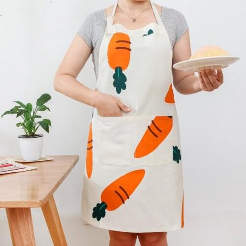 Cotton Linen kitchen Apron for women Adult Bibs Home Cooking apron Baking Cleaning barbecue cooking kitchen apron