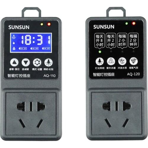 SUNSUN Aquarium Power Intelligent Timing Controller with socket/for aquarium lighting/water pump/aerator/aquarium filter, etc