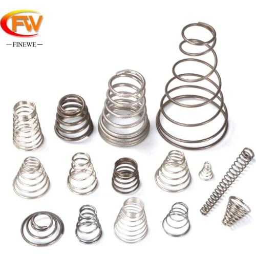 FINEWE Wire Diameter 0.5mm Conical Compression Spring Custom Multi-size Spiral Cone Shape Spring