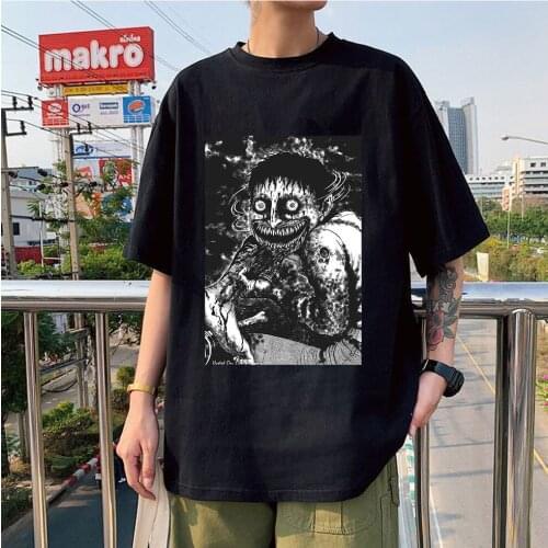 Hot Sale Tee Tops Junji Ito Uzumaki Secret of The Haunted House Popular Style Couple T-shirt Graphic Classic Summer Unisex Wears