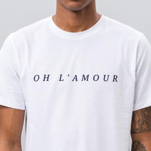 Oh L'amour French Love Word T-Shirt Whats A Boy In Love Outerwear Men