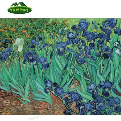 Full Square Diamond Embroidery Van Gogh Irises 5d Diamond Mosaic Cross Stitch Picutre of Rhinestones Home Decor Christmas Gift