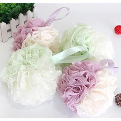Shower Ball Loofah Bath Shower Sponge Pouf Mesh Ball Exfoliating Premium Bath Sponge Bath Flower Washing Bathroom Accessories