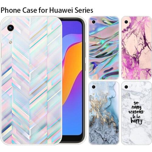 Silicone Case Colorful marble texture for Huawei NOVA 5 5i Mate 30 Lite Y9 Prime 2019 P Smart Z Plus 2019 Honor 8S 8A 9X 20 Pro