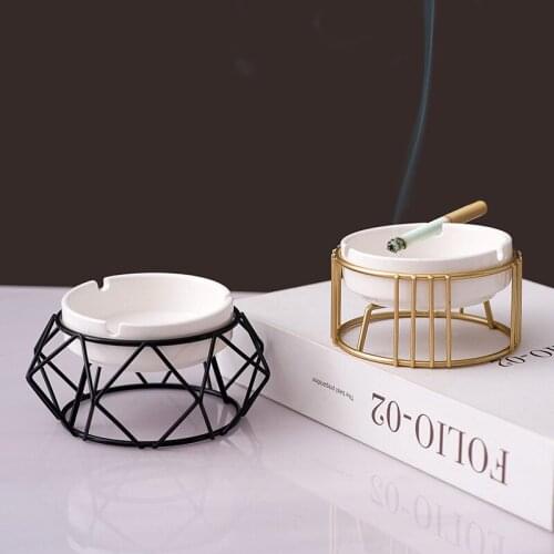 Nordic Living Room Decoration Geometric Ashtray Ornaments Creative Home Modern Trend Office Ceramic Ashtray