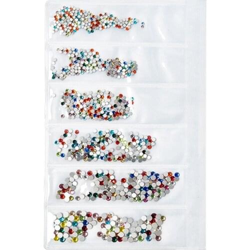 1 Pcak Nail Art Rhinestone Ab Crystal 1440pcs/bag Shining Non Hotfix Flatback Rhinestone For Sizes 1.4/1.6/1.8/2/2.2/2.4mm Stone