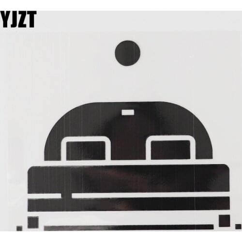 YJZT 15.2CM×12.6CM Bedroom Bed Car Sticker Furniture Vinyl Decal Black/Silver 13E-0028