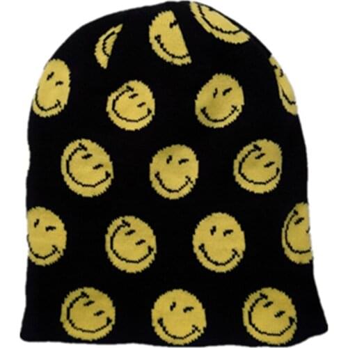 Funny Smile World Food Men Women Knitted Reversible Hat French Fries Chips Popcorn Hamburger Hot Dog Sausage Autumn Winter Caps