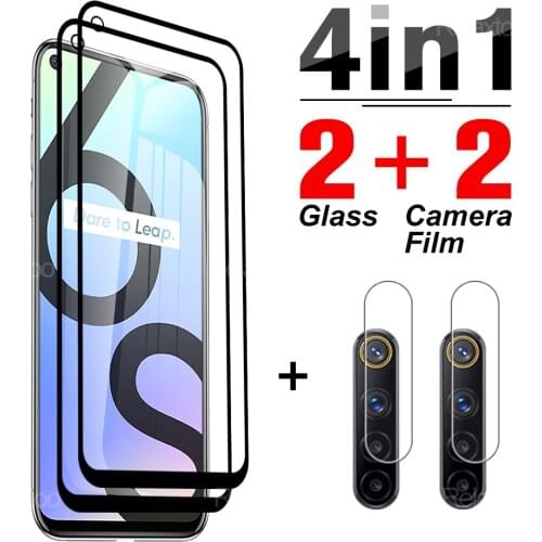 4-in-1 Protective Tempered Glass For Oppo Realme 5 5i Screen Protector For Oppo Realme 6 6s 6i Global Version Camera Lens Film