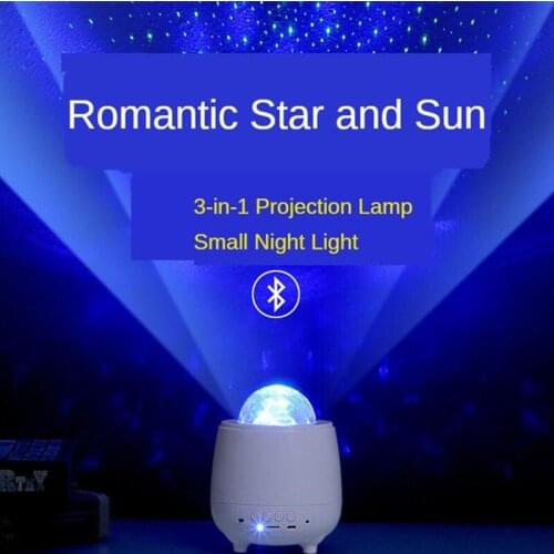 Starry Sky Lights Wave Projection Lamp Usb Bluetooth Music Atmosphere Dream Laser Starry Led Colorful Night Light Bedroom Decor