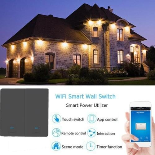 1/2/3 gang TUYA WiFi Smart Touch Switch 100V~230V Home Wall Button for Alexa and Google Home Assistant EU & UK Standard