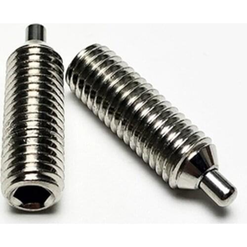 1Pcs M10 M12 Stainless steel stigma Wave beads Positioning Screw Plunger spring Telescopic pin bolt Length 16mm-40mm