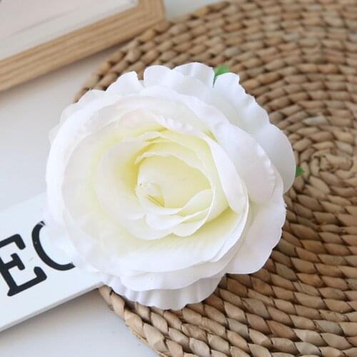11CM 9color Silk Rose Flower Head Artificial Flower for Wedding Decoration Bridal Bouquet Home Decor Fake Flower