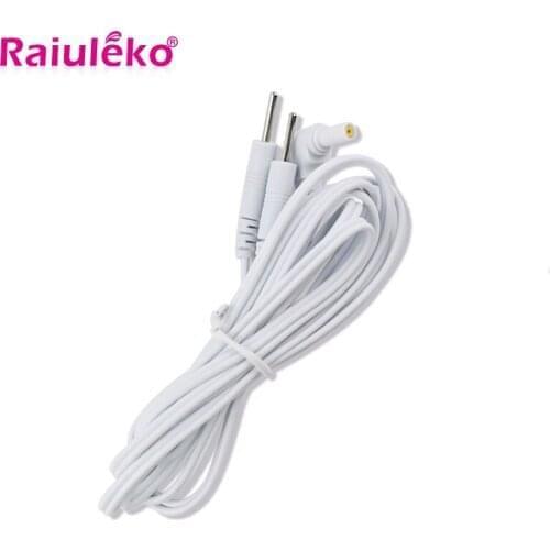 2pcs 2 Way Electrode Cable Conductive Line Lead Wire Digital Tens Body Meridian Acupuncture Massagers Therapy Massager