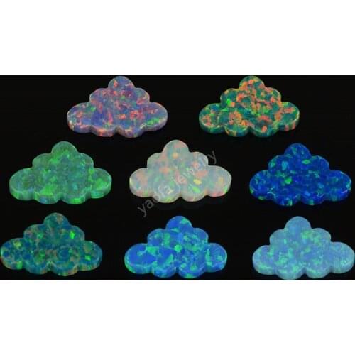 20pcs/lot wholesale 78 colors 7.3*12mm could opal loose stone with drilled hole for necklace pendent making