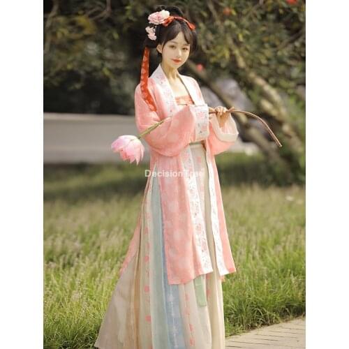 2021 fairy ancient chinese costume women hanfu dress palace embroidery girl traditional clothing cosplay princess stage dress