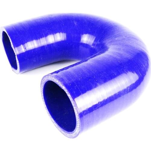 4ply ID 57mm 2.25" 180 Degree Silicone Hose Elbow Bend Rubber Coolant Radiator Pipe