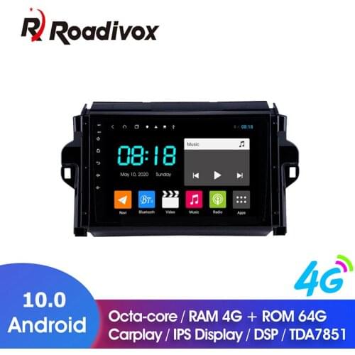 9" Android 10.0 RAM 4G ROM 64G for Toyota FORTUNER COVERT Car Dvd Gps Navigation Radio Multimedia Player Stereo Head Unit