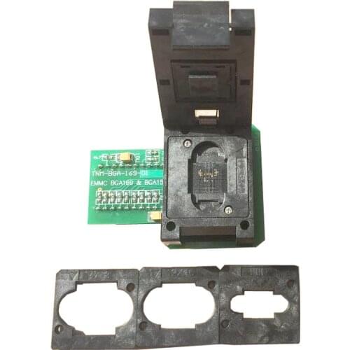 TNM-BGA169-01,emmc nand flash BGA169 BGA153 adapter for TNM5000 Programmer+4pcs board limiters,TNM5000 support all emmc by auto