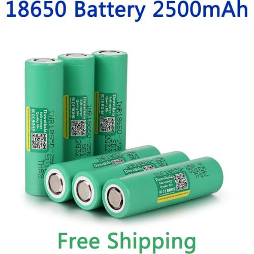 18650 battery Rechargeable battery INR18650 25R 20A discharge Li-ion Batteries 15A cell battery screwdriver flashlight