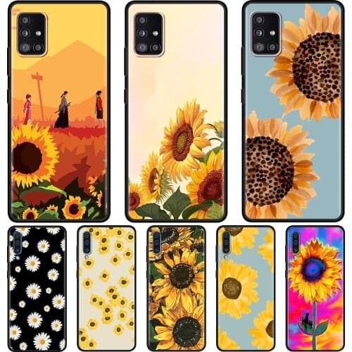 Yellow Flower Sunflowe Phone Case for Samsung Galaxy A51 A21s A12 A71 A31 A52 A32 5G A02s A72 A41 A11 A51 A42 A7 Cover