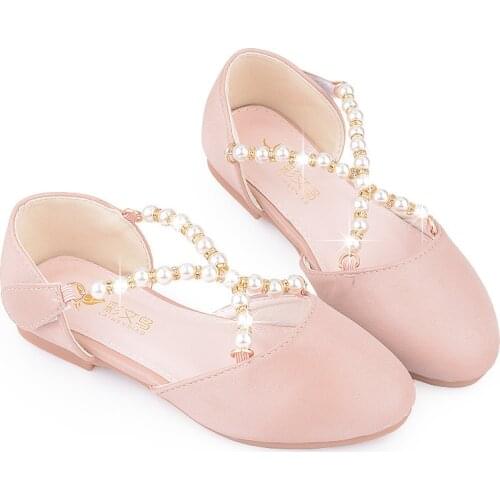 CMSOLO Kids Casual Shoes Soft Leather Bottom Princess Cute Girls Party Show Dance Shoes Baby Girls Flat Heel Shoes Soft Kid Shoe