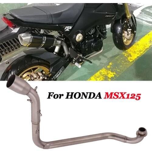 For HONDA MSX125 MSX125SF Full Motorcycle Exhaust System Header Front Link Tube Connect Middle Pipe Without Muffler DB Killer