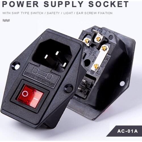 For Car Boat Light Coffee Machine 1pc 10A 250V 3 Pin Power Sockets Switch Durable Switches Connector Plug Mayitr
