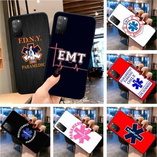 EMT EMS Medical Rescue Soft Phone Case Cover for Huawei Honor 30 20 10 9 8 8x 8c v30 Lite view 7A pro