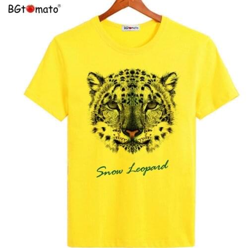Bgtomato t-shirt printing in the material Never fade colorful shirt short sleeve o neck summer tops snow leopard 3D tshirt