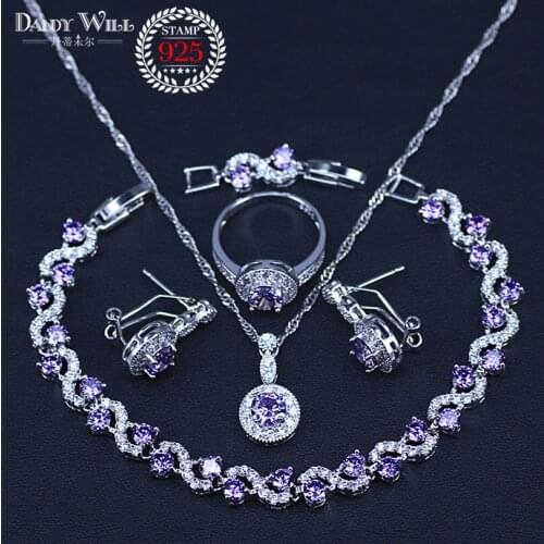 Pretty Note Square Silver Color jewelry sets bridal jewelry For women necklace pedants hoop earring rings bracelets sets