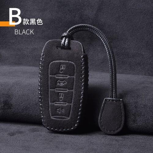 Leather Car Key for Great Wall Haval Coupe H7 H8 H9 GMW H6 Samrt Cover Color Stripe Remote Fob Shell Case Keychain