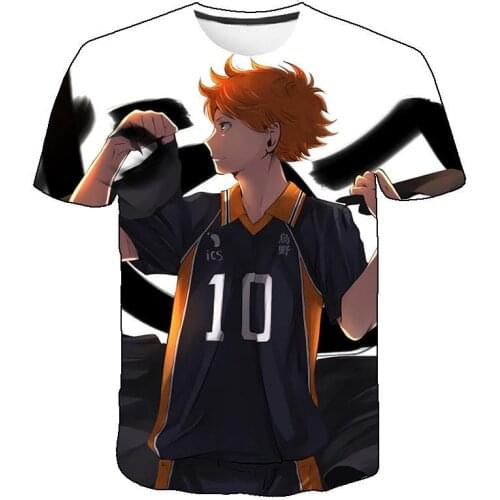 Summer students personality haikyuu anime t-shirt for men quality comfortable haiyuu manga graphic t-shirt for boy kid anime top