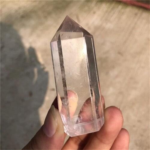 Natural white quartz tower clear crystals wand points healing stones for sale