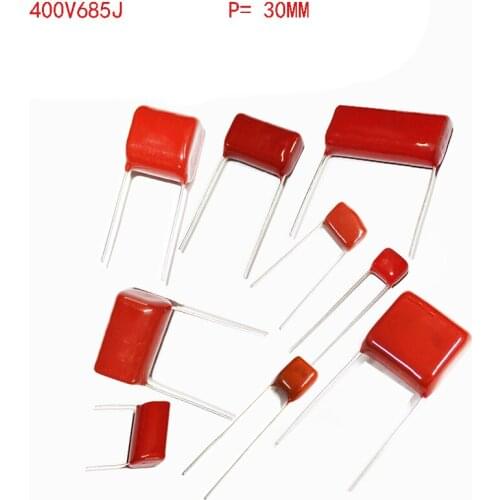 New 10PCS CBB22 400V685J 685J 400V 6.8UF pitch 30MM 685J400V CBB Polypropylene film capacitor
