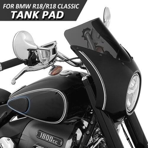 NEW Motorcycle Accessories Black Side Fuel Tank Pads For BMW R18 Classic Waterproof Stickers R 18 2020