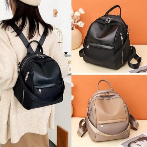 New Pu Leather Backpack Rucksack Anti-theft Lady Bagpack Large Capacity Travel Backpack Fashion School Bag Casual Mochila 2021