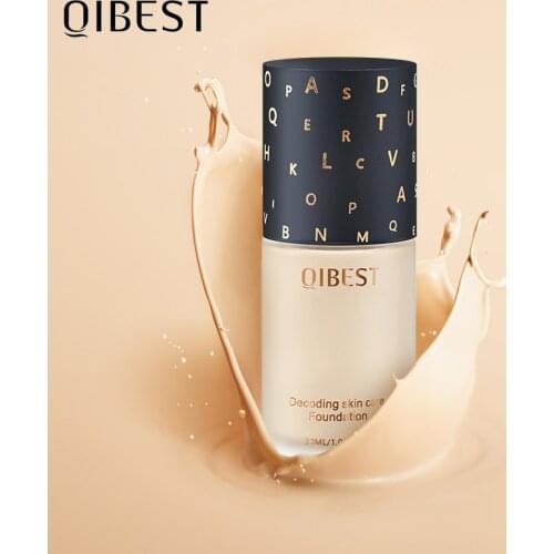 QIBEST Face Foundation Makeup Base Full Coverage Oil-control Moisturizer Skin Care Matte Foundation Brighten Makeup Cosmetic