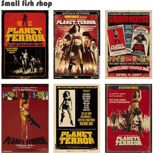 Planet Terror Planet terora Home Furnishing decoration Kraft Movie Poster Drawing core Wall stickers