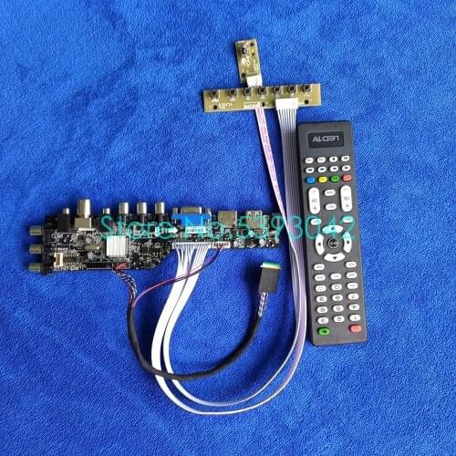 Fit HT101HD1/LP101WH1/LP101WH2 LVDS USB+VGA+AV 1366*768 40 Pin 3663 DVB digital signal LCD panel universal control card kit
