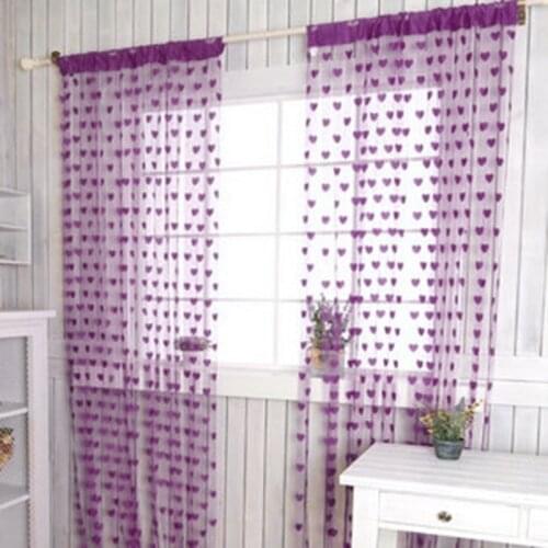 Romantic Line Curtain Love Heart Shape Partition Wall Vestibule Curtains Modena