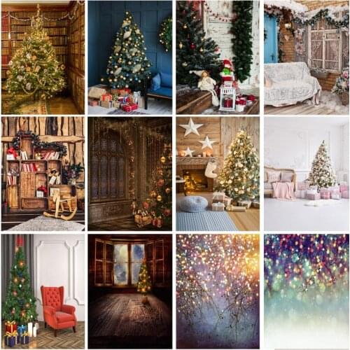 SHENGYONGBAO Christmas Backgrounds For Photography Winter Snow Gift Baby Newborn Portrait Photo Backdrop Photocall 210315STY-02